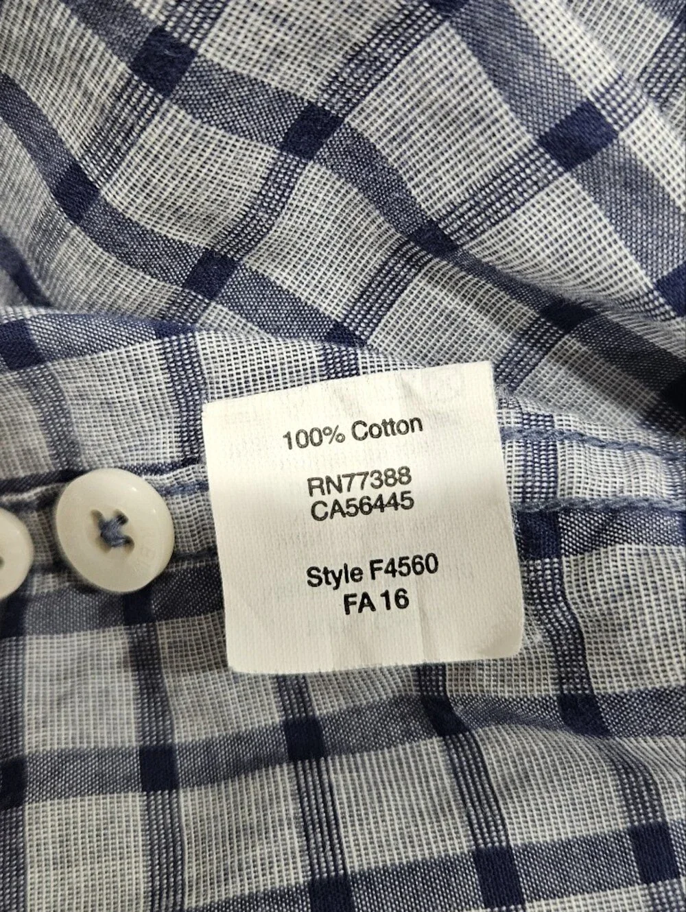 J. Crew Men's Blue White Checked Button-Down Shirt XL Long Sleeve Plaid